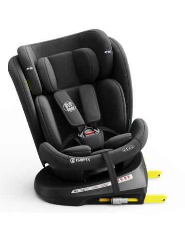 iSizeTWT_BlackJeans,Scaun Auto TWT Plus DELUXE BUF BOOF iSIZE BlackJeans cu Isofix rotativ 360 grade 40-150 cm