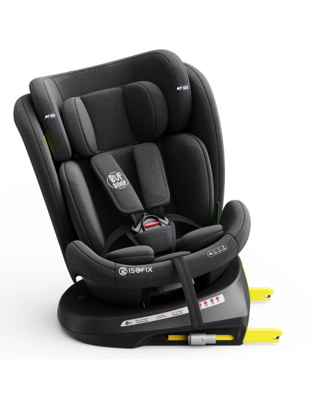iSizeTWT_BlackJeans,Scaun Auto TWT Plus DELUXE BUF BOOF iSIZE BlackJeans cu Isofix rotativ 360 grade 40-150 cm