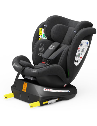 iSizeTWT_BlackJeans,Scaun Auto TWT Plus DELUXE BUF BOOF iSIZE BlackJeans cu Isofix rotativ 360 grade 40-150 cm