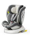 iSizeTWT_CreamGrey,Scaun Auto TWT Plus DELUXE BUF BOOF iSIZE CreamGrey cu Isofix rotativ 360 grade 40-150 cm
