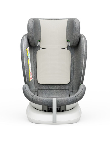 iSizeTWT_CreamGrey,Scaun Auto TWT Plus DELUXE BUF BOOF iSIZE CreamGrey cu Isofix rotativ 360 grade 40-150 cm