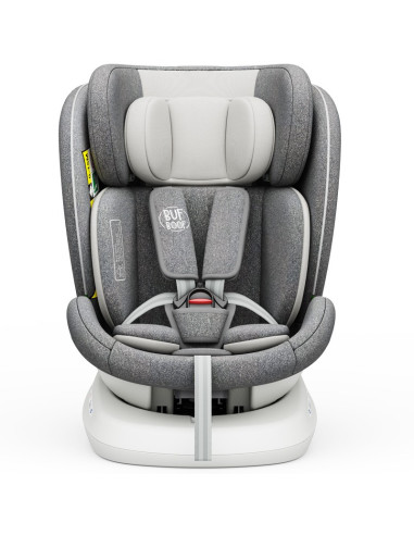 iSizeTWT_CreamGrey,Scaun Auto TWT Plus DELUXE BUF BOOF iSIZE CreamGrey cu Isofix rotativ 360 grade 40-150 cm