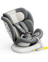 iSizeTWT_CreamGrey,Scaun Auto TWT Plus DELUXE BUF BOOF iSIZE CreamGrey cu Isofix rotativ 360 grade 40-150 cm