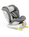 iSizeTWT_CreamGrey,Scaun Auto TWT Plus DELUXE BUF BOOF iSIZE CreamGrey cu Isofix rotativ 360 grade 40-150 cm