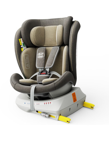 iSizeTWT_LightBrown,Scaun Auto TWT Plus DELUXE BUF BOOF iSIZE LightBrown cu Isofix rotativ 360 grade 40-150 cm