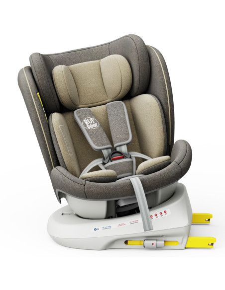 iSizeTWT_LightBrown,Scaun Auto TWT Plus DELUXE BUF BOOF iSIZE LightBrown cu Isofix rotativ 360 grade 40-150 cm
