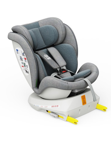 iSizeTWT_LightBlue,Scaun Auto TWT Plus DELUXE BUF BOOF iSIZE LightBlue cu Isofix rotativ 360 grade 40-150 cm