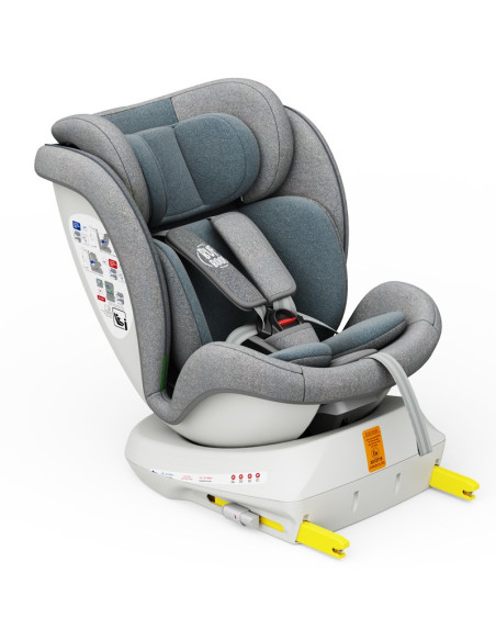 iSizeTWT_LightBlue,Scaun Auto TWT Plus DELUXE BUF BOOF iSIZE LightBlue cu Isofix rotativ 360 grade 40-150 cm