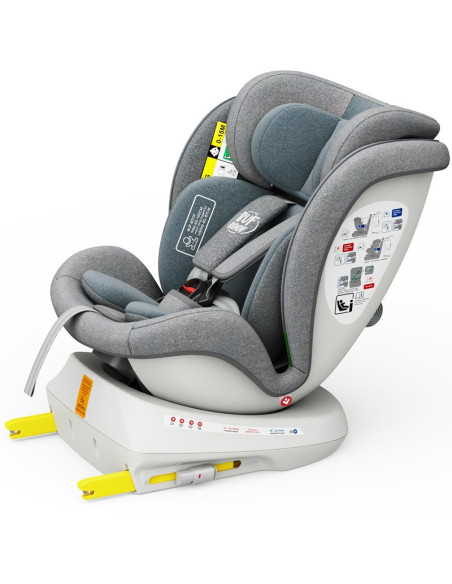iSizeTWT_LightBlue,Scaun Auto TWT Plus DELUXE BUF BOOF iSIZE LightBlue cu Isofix rotativ 360 grade 40-150 cm