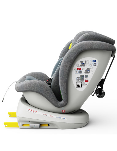 iSizeTWT_LightBlue,Scaun Auto TWT Plus DELUXE BUF BOOF iSIZE LightBlue cu Isofix rotativ 360 grade 40-150 cm