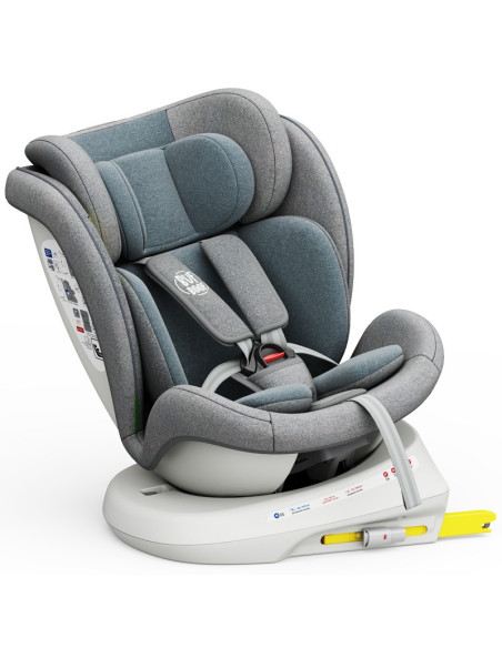 iSizeTWT_LightBlue,Scaun Auto TWT Plus DELUXE BUF BOOF iSIZE LightBlue cu Isofix rotativ 360 grade 40-150 cm