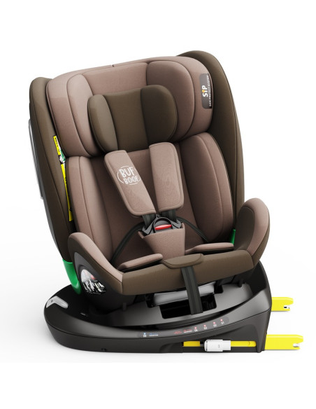 906Platinum_Coffee,Scaun auto Platinum Deluxe i-Size Buf Boof cu isofix rotativ 360 grade Top Tether SIPS 40-150 cm 0-36 kg Coff