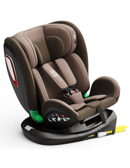 906Platinum_Coffee,Scaun auto Platinum Deluxe i-Size Buf Boof cu isofix rotativ 360 grade Top Tether SIPS 40-150 cm 0-36 kg Coff