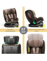 906Platinum_Coffee,Scaun auto Platinum Deluxe i-Size Buf Boof cu isofix rotativ 360 grade Top Tether SIPS 40-150 cm 0-36 kg Coff