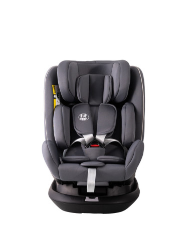 906Platinum_SimpleGrey,Scaun auto Platinum Deluxe i-Size Buf Boof cu isofix rotativ 360 grade Top Tether SIPS 40-150 cm 0-36 kg 