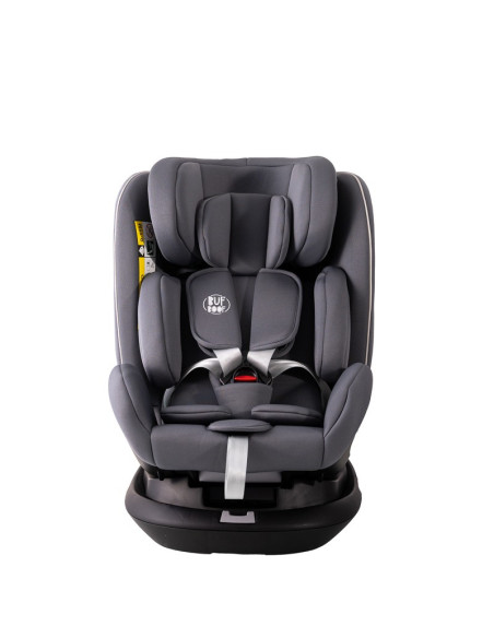 906Platinum_SimpleGrey,Scaun auto Platinum Deluxe i-Size Buf Boof cu isofix rotativ 360 grade Top Tether SIPS 40-150 cm 0-36 kg 
