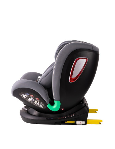906Platinum_SimpleGrey,Scaun auto Platinum Deluxe i-Size Buf Boof cu isofix rotativ 360 grade Top Tether SIPS 40-150 cm 0-36 kg 
