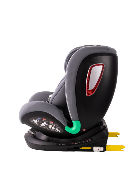 906Platinum_SimpleGrey,Scaun auto Platinum Deluxe i-Size Buf Boof cu isofix rotativ 360 grade Top Tether SIPS 40-150 cm 0-36 kg 