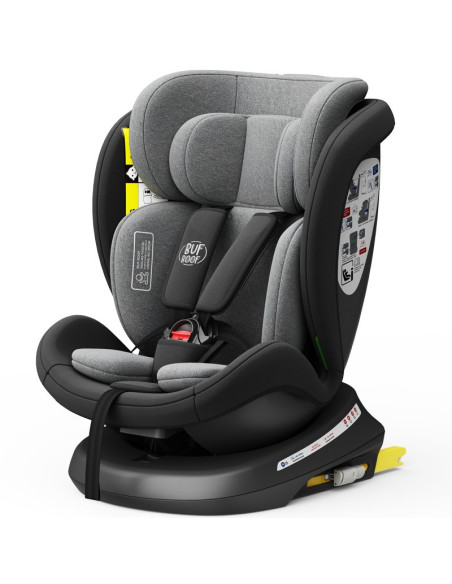 iSizeTWT_Black,Scaun Auto TWT Plus DELUXE BUF BOOF iSIZE Black cu Isofix rotativ 360 grade 40-150 cm