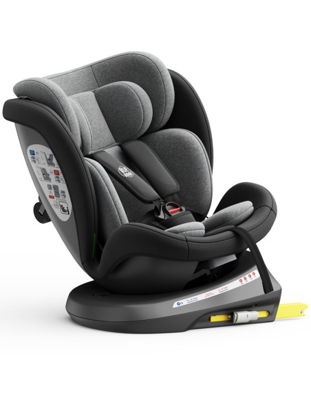 iSizeTWT_Black,Scaun Auto TWT Plus DELUXE BUF BOOF iSIZE Black cu Isofix rotativ 360 grade 40-150 cm