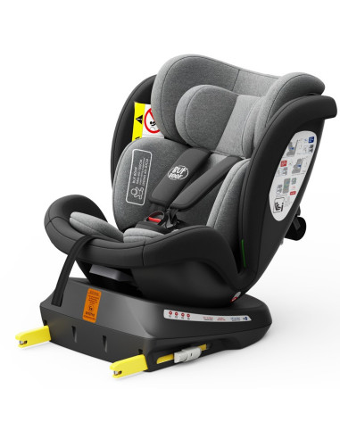 iSizeTWT_Black,Scaun Auto TWT Plus DELUXE BUF BOOF iSIZE Black cu Isofix rotativ 360 grade 40-150 cm