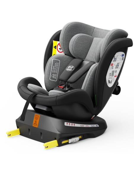 iSizeTWT_Black,Scaun Auto TWT Plus DELUXE BUF BOOF iSIZE Black cu Isofix rotativ 360 grade 40-150 cm