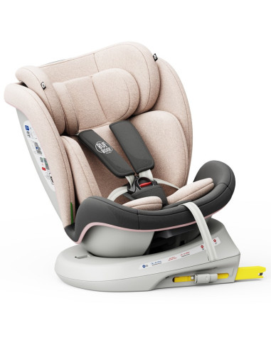 isizeTWT_LightPink,Scaun auto TWT Plus iSize Buf Boof LightPink cu isofix Rotativ 360 grade Pozitie Somn Top Tether 0-36 kg 40-1