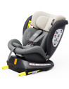 iSizeTWT_MandaraGrey,Scaun Auto TWT Plus DELUXE BUF BOOF iSIZE MandaraGrey cu Isofix rotativ 360 grade 40-150 cm