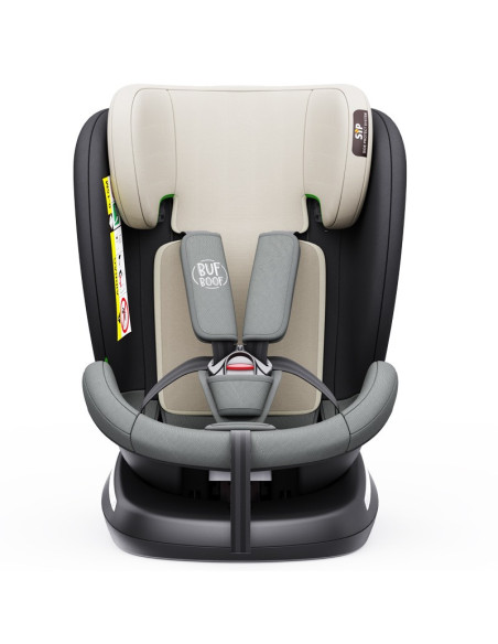 iSizeTWT_MandaraGrey,Scaun Auto TWT Plus DELUXE BUF BOOF iSIZE MandaraGrey cu Isofix rotativ 360 grade 40-150 cm