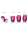isizeTWT_UnicornPink,Scaun Auto TWT Plus DELUXE BUF BOOF iSIZE UnicornPink cu Isofix rotativ 360 grade 40-150 cm