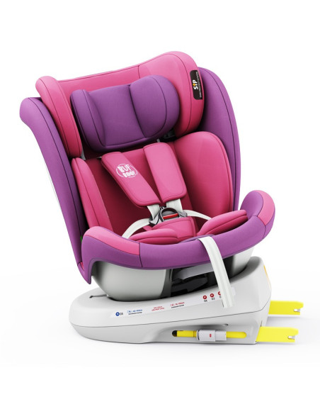 isizeTWT_UnicornPink,Scaun Auto TWT Plus DELUXE BUF BOOF iSIZE UnicornPink cu Isofix rotativ 360 grade 40-150 cm