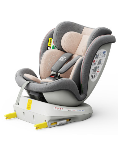 iSizeTWT_Pink,Scaun Auto TWT Plus DELUXE BUF BOOF iSIZE Pink cu Isofix rotativ 360 grade 40-150 cm