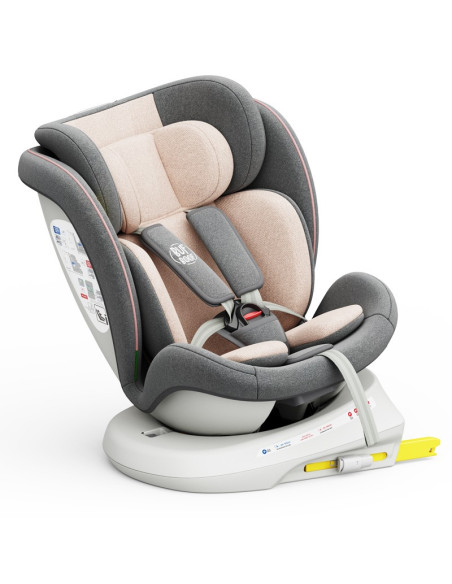 iSizeTWT_Pink,Scaun Auto TWT Plus DELUXE BUF BOOF iSIZE Pink cu Isofix rotativ 360 grade 40-150 cm