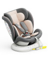 iSizeTWT_Pink,Scaun Auto TWT Plus DELUXE BUF BOOF iSIZE Pink cu Isofix rotativ 360 grade 40-150 cm