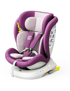iSizeTWT_Purple,Scaun Auto TWT Plus DELUXE BUF BOOF iSIZE Purple cu Isofix rotativ 360 grade 40-150 cm