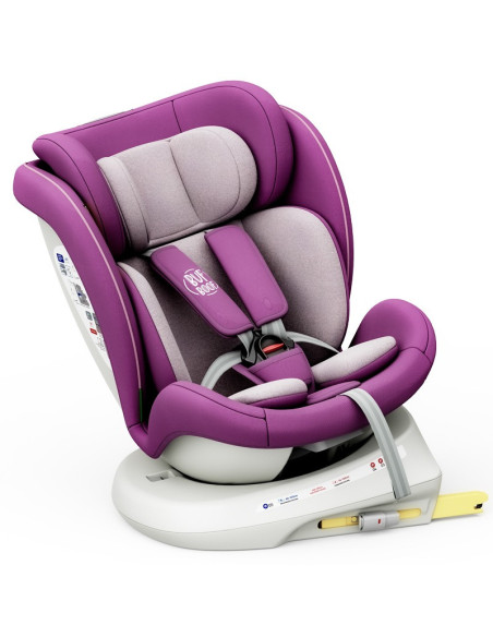 iSizeTWT_Purple,Scaun Auto TWT Plus DELUXE BUF BOOF iSIZE Purple cu Isofix rotativ 360 grade 40-150 cm