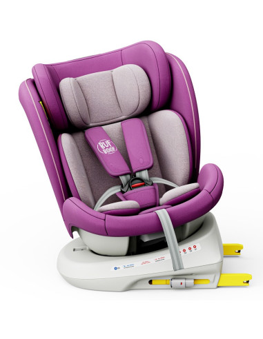 iSizeTWT_Purple,Scaun Auto TWT Plus DELUXE BUF BOOF iSIZE Purple cu Isofix rotativ 360 grade 40-150 cm