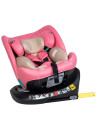 Saphir_UnicornPink,Scaun Auto Saphir DELUXE BUF BOOF iSIZE UnicornPink cu Isofix pozitie somn 165 grade rotativ 360 grade 40-150