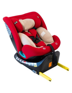 Saphir_Red,Scaun Auto Saphir DELUXE BUF BOOF iSIZE Red cu Isofix pozitie somn 165 grade rotativ 360 grade 40-150 cm