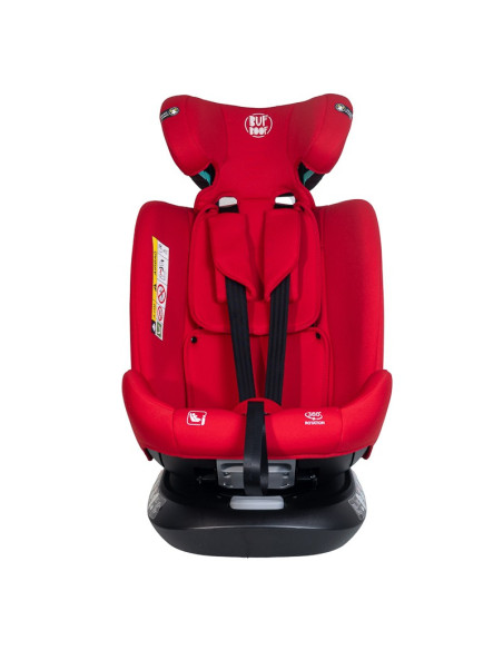 Saphir_Red,Scaun Auto Saphir DELUXE BUF BOOF iSIZE Red cu Isofix pozitie somn 165 grade rotativ 360 grade 40-150 cm