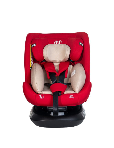 Saphir_Red,Scaun Auto Saphir DELUXE BUF BOOF iSIZE Red cu Isofix pozitie somn 165 grade rotativ 360 grade 40-150 cm