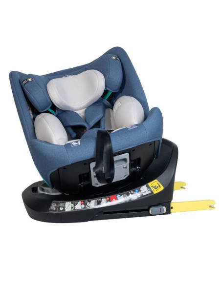Saphir_Blue,Scaun Auto Saphir DELUXE BUF BOOF iSIZE Blue cu Isofix pozitie somn 165 grade rotativ 360 grade 40-150 cm