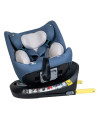 Saphir_Blue,Scaun Auto Saphir DELUXE BUF BOOF iSIZE Blue cu Isofix pozitie somn 165 grade rotativ 360 grade 40-150 cm