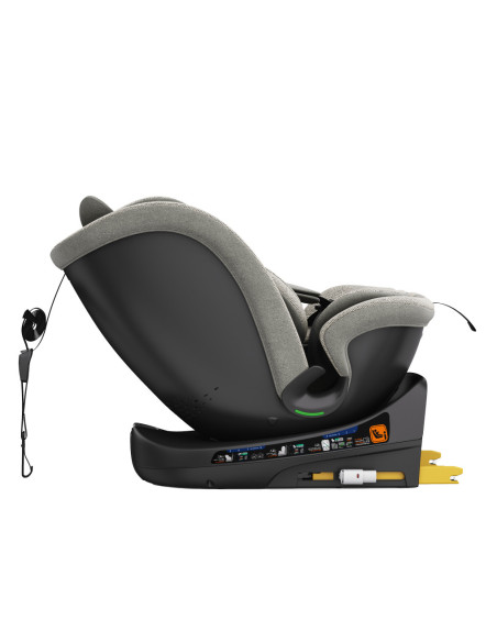 B.Joy_LightGreyCAT,Scaun Auto B-Joy DELUXE BUF BOOF iSIZE LightGreyCAT cu Isofix pozitie somn 155 grade rotativ 360 grade 40-150