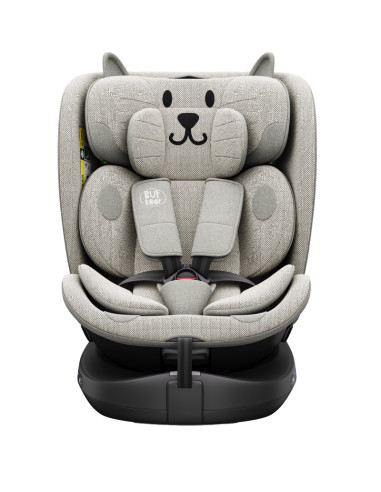 B.Joy_LightGreyCAT,Scaun Auto B-Joy DELUXE BUF BOOF iSIZE LightGreyCAT cu Isofix pozitie somn 155 grade rotativ 360 grade 40-150
