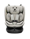 B.Joy_LightGreyCAT,Scaun Auto B-Joy DELUXE BUF BOOF iSIZE LightGreyCAT cu Isofix pozitie somn 155 grade rotativ 360 grade 40-150