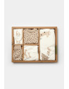 UP-BC-CSY5112,Set de 10 piese pentru nou nascut, 100% bumbac organic, Giraffe, BabyCosy