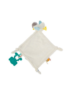 UP-bj_8582,Jucarie dentitie cu paturica pathwork Bird, BabyJem, alb 2