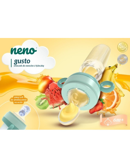 UP-NEN-BAB-AK027,Neno Gusto – recipient pentru fructe cu linguriță