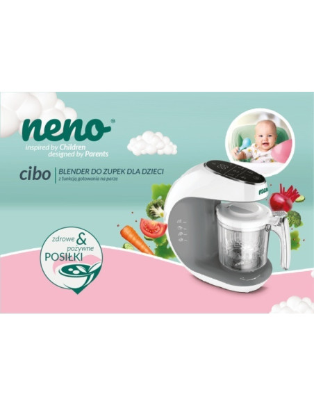UP-NEN-MAM-UR001,Neno Cibo – blender pentru copii cu funcție de gătire la abur